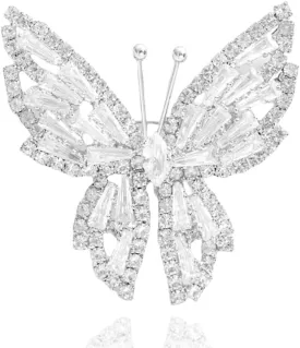 KKAMAGI Crystal Butterfly Brooch Pin for Women Flip Lapel Pin Mother's Day Gift