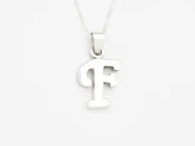Letter F Pendant - Alphabet Letter Necklace - Initial F Necklace