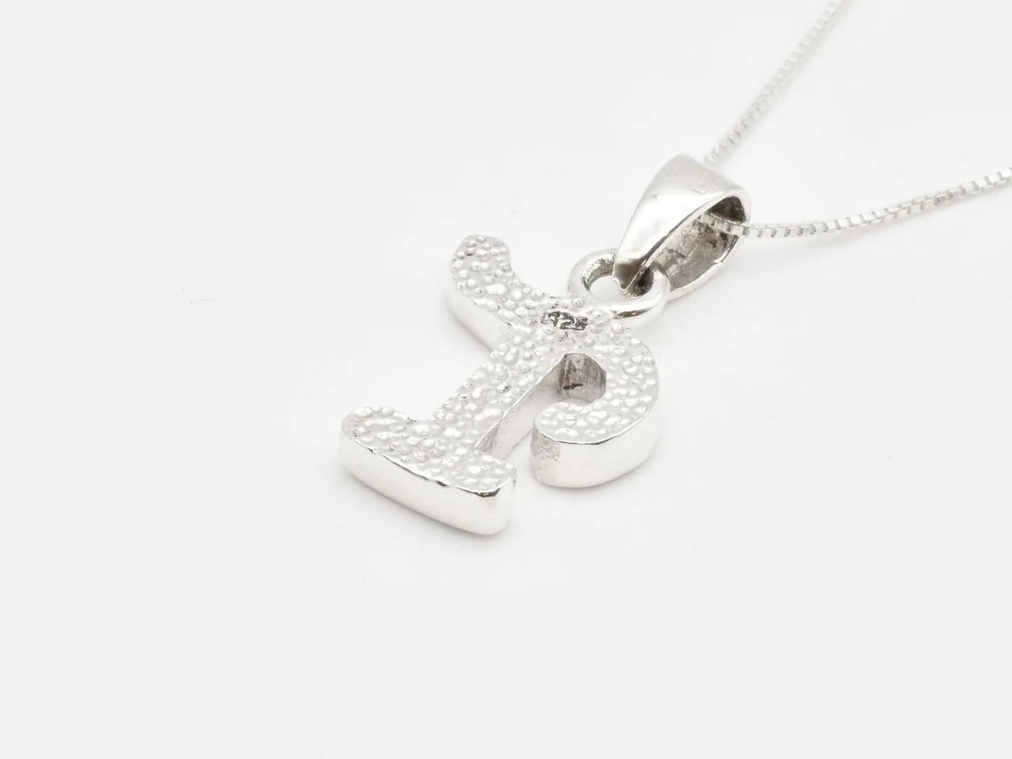 Letter T Pendant - Alphabet Letter Necklace - Initial T Necklace