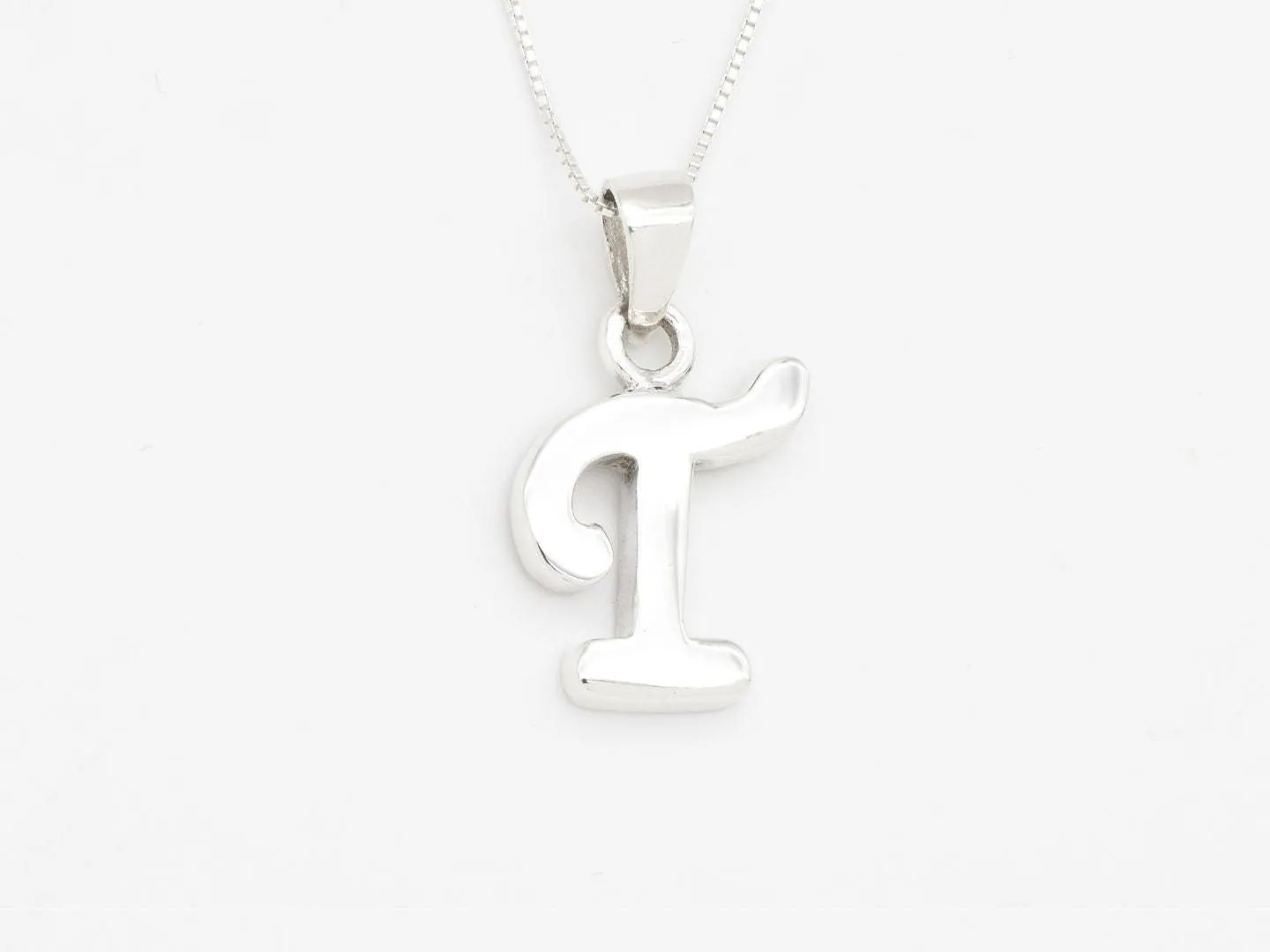 Letter T Pendant - Alphabet Letter Necklace - Initial T Necklace