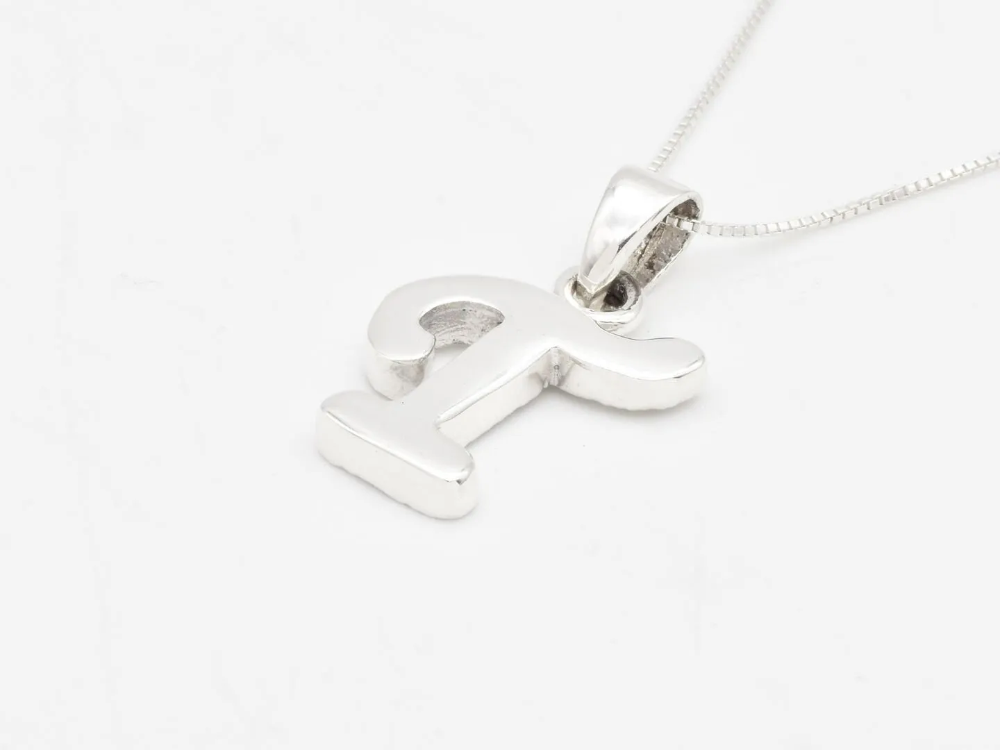 Letter T Pendant - Alphabet Letter Necklace - Initial T Necklace