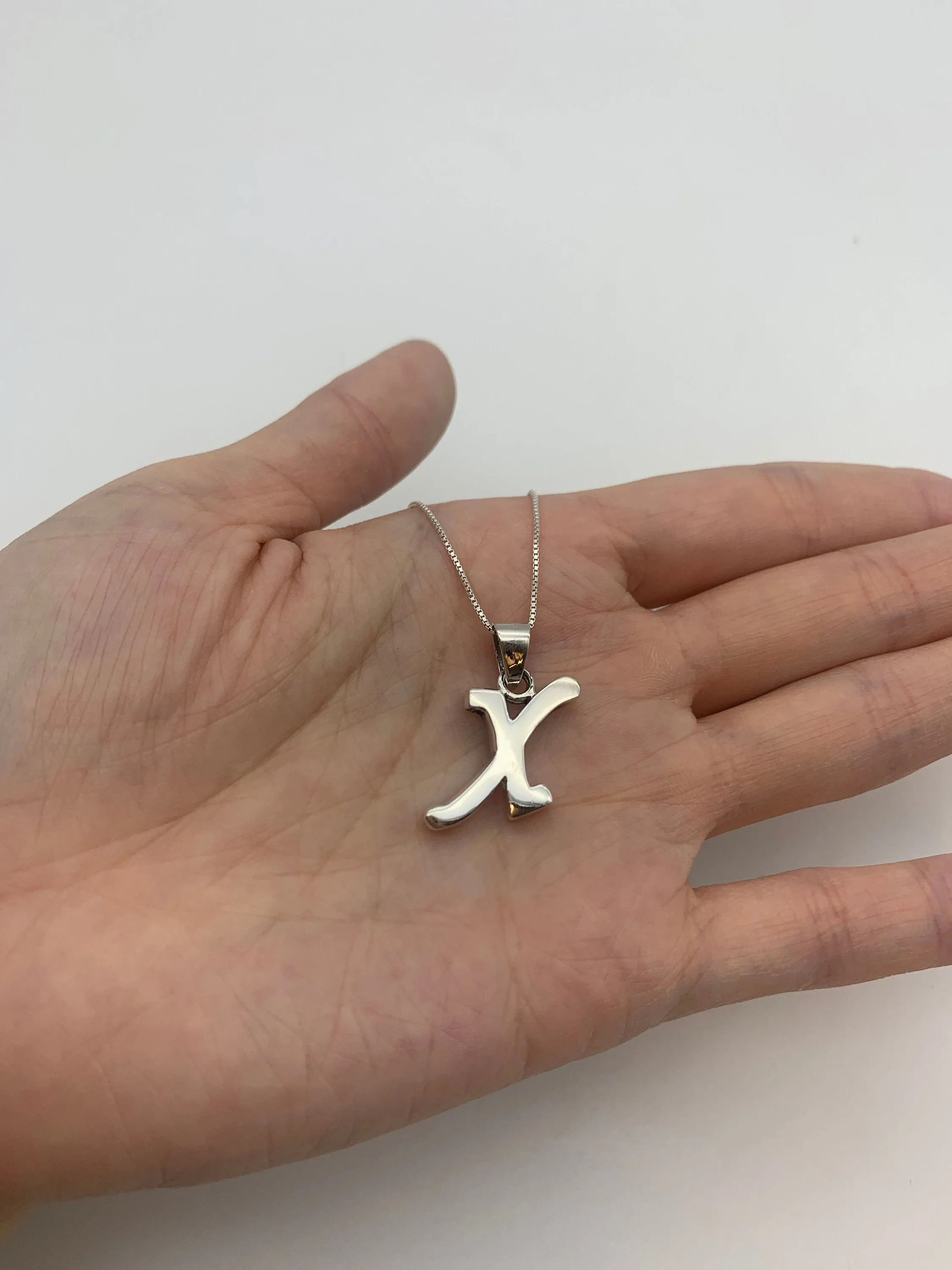 Letter X Pendant - Alphabet Letter Necklace - Capital X Necklace