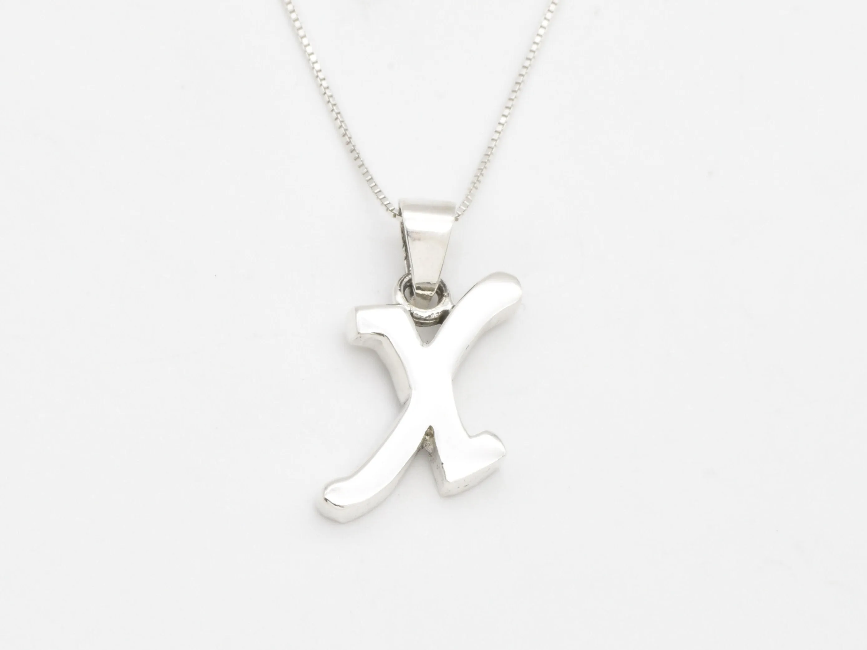 Letter X Pendant - Alphabet Letter Necklace - Capital X Necklace