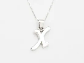 Letter X Pendant - Alphabet Letter Necklace - Capital X Necklace