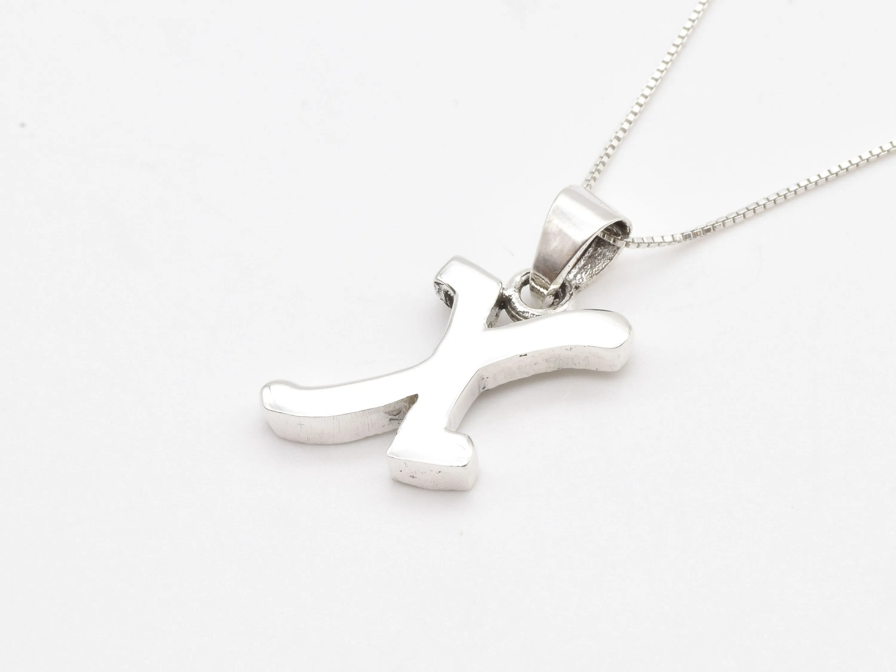 Letter X Pendant - Alphabet Letter Necklace - Capital X Necklace