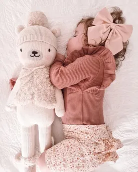 Linen Sailor Bow -Blush