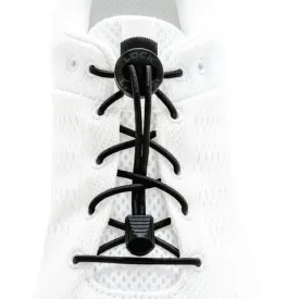 Lock Laces Solid No-Tie Shoelaces - Solid Black
