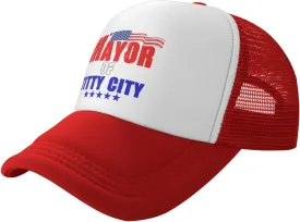 Mayor of Titty City Men's Black Adjustable Baseball Cap Vintage Dad Hat Trucker Cap