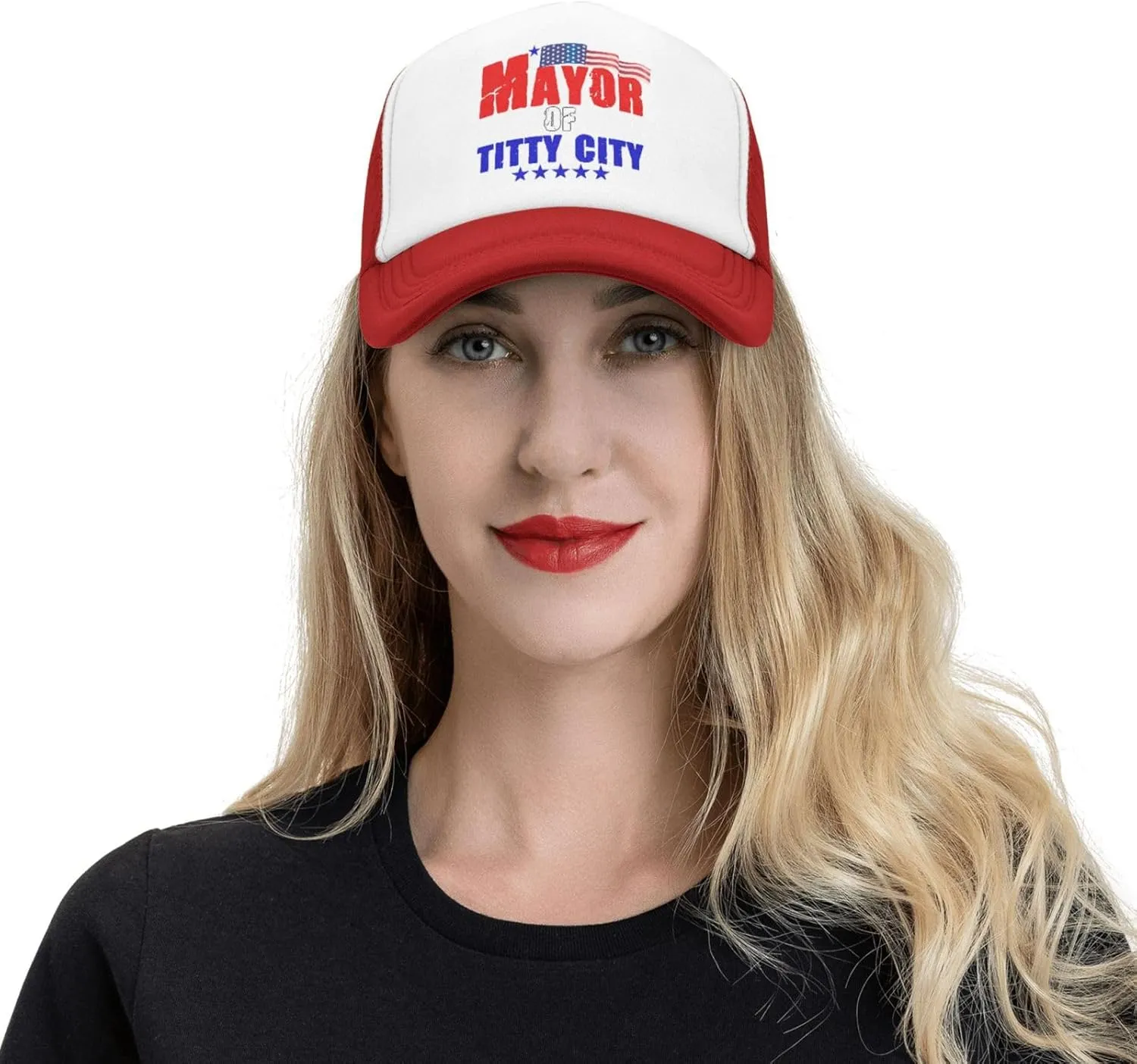 Mayor of Titty City Men's Black Adjustable Baseball Cap Vintage Dad Hat Trucker Cap