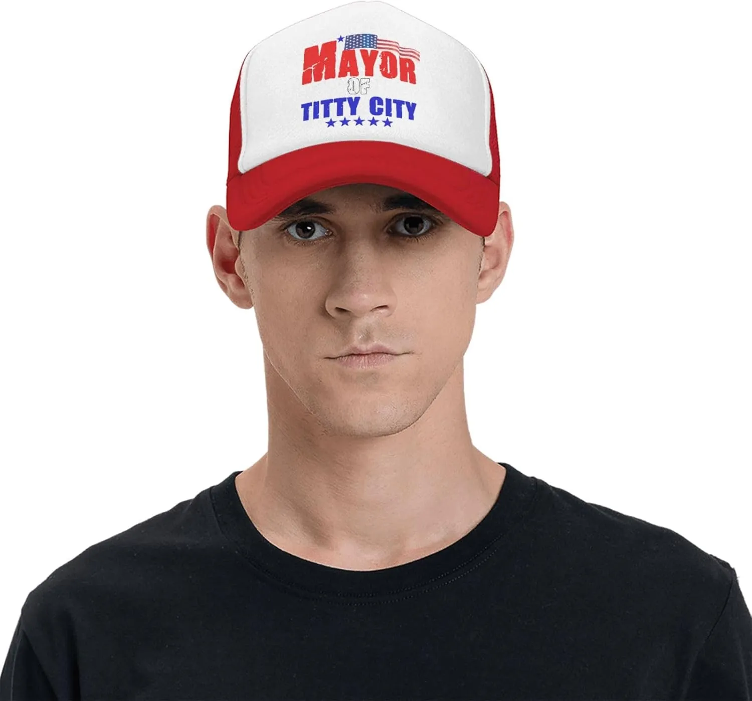 Mayor of Titty City Men's Black Adjustable Baseball Cap Vintage Dad Hat Trucker Cap