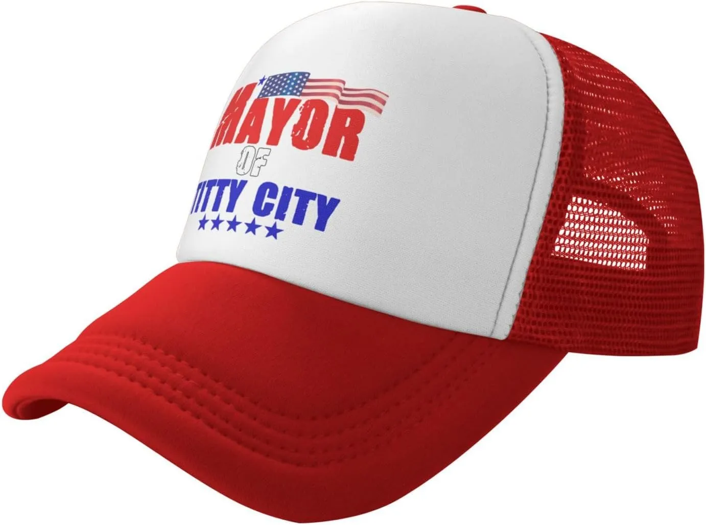 Mayor of Titty City Men's Black Adjustable Baseball Cap Vintage Dad Hat Trucker Cap