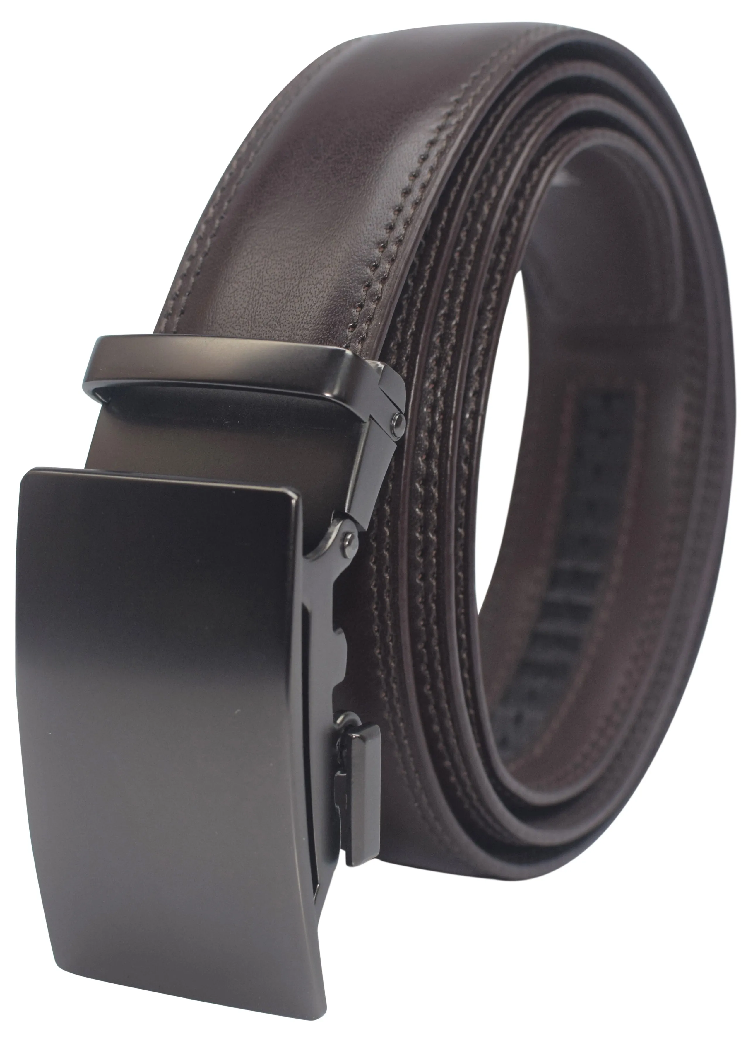 Mens Ratchet Belt Genuine Leather Belts For Men Adjustable Automatic Buckle