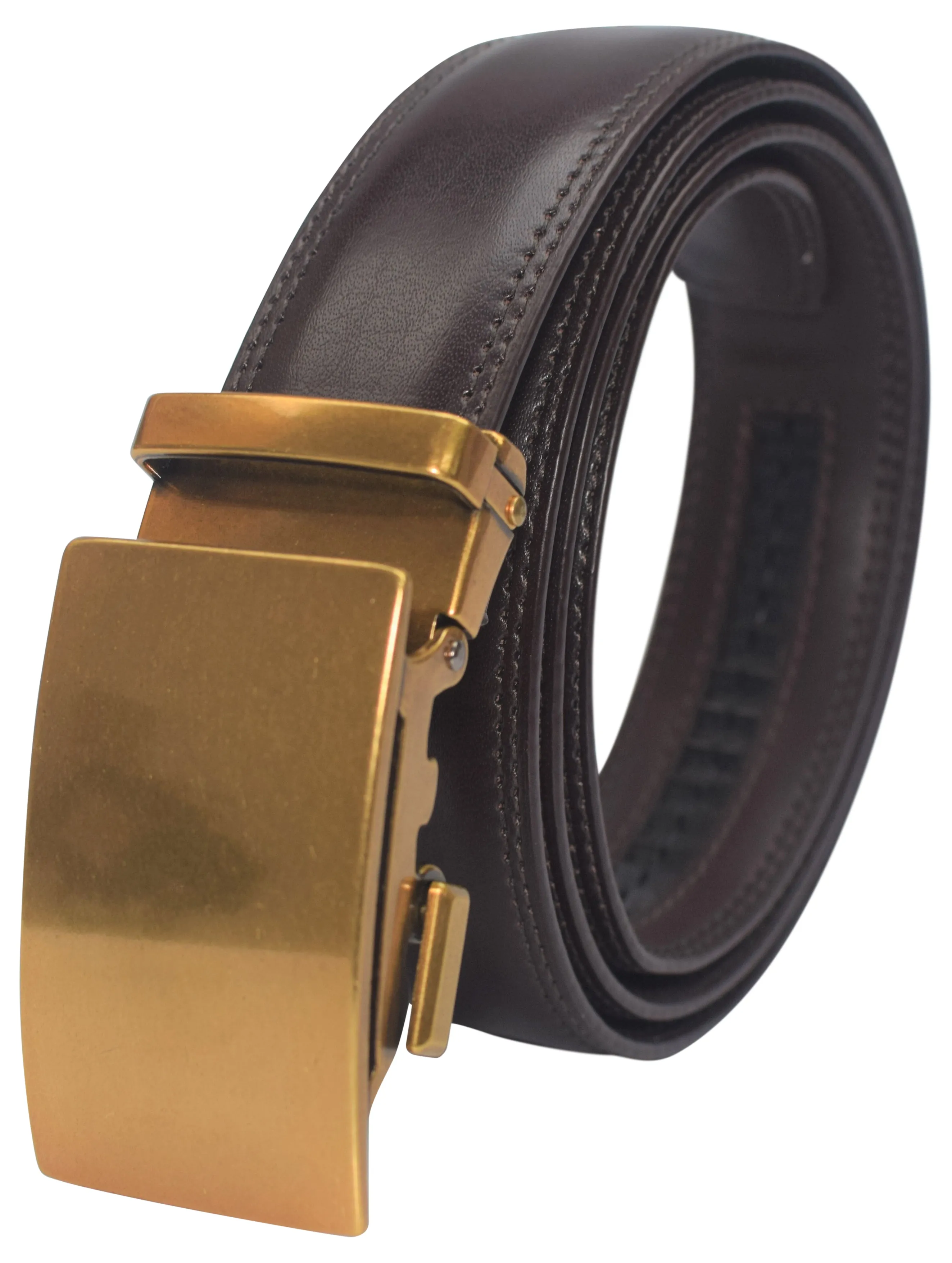 Mens Ratchet Belt Genuine Leather Belts For Men Adjustable Automatic Buckle