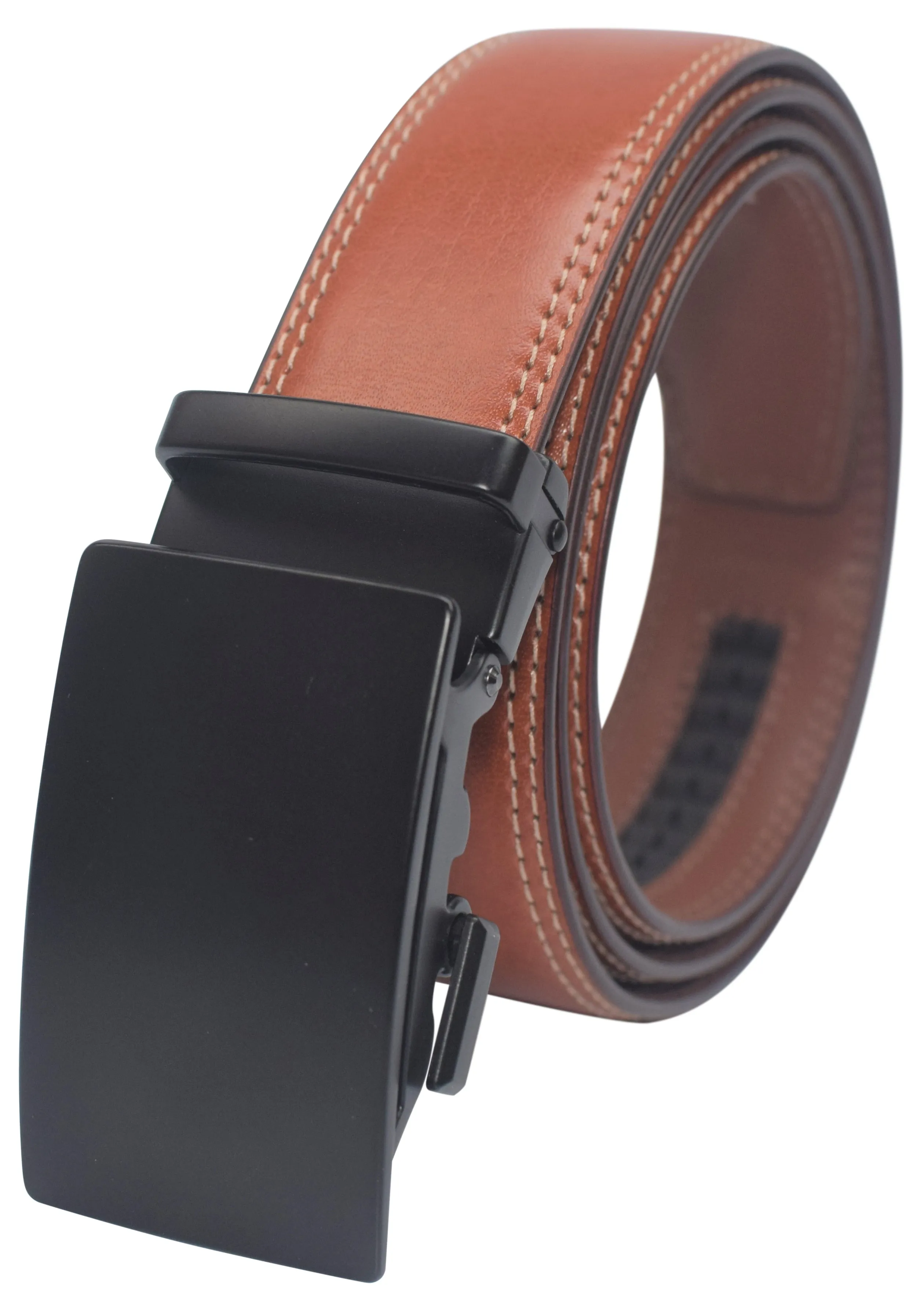 Mens Ratchet Belt Genuine Leather Belts For Men Adjustable Automatic Buckle