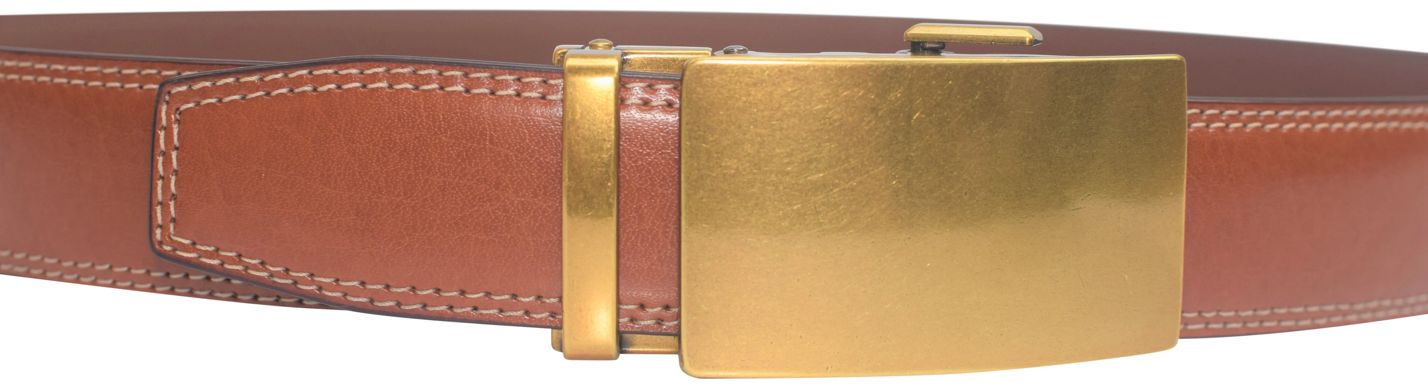 Mens Ratchet Belt Genuine Leather Belts For Men Adjustable Automatic Buckle