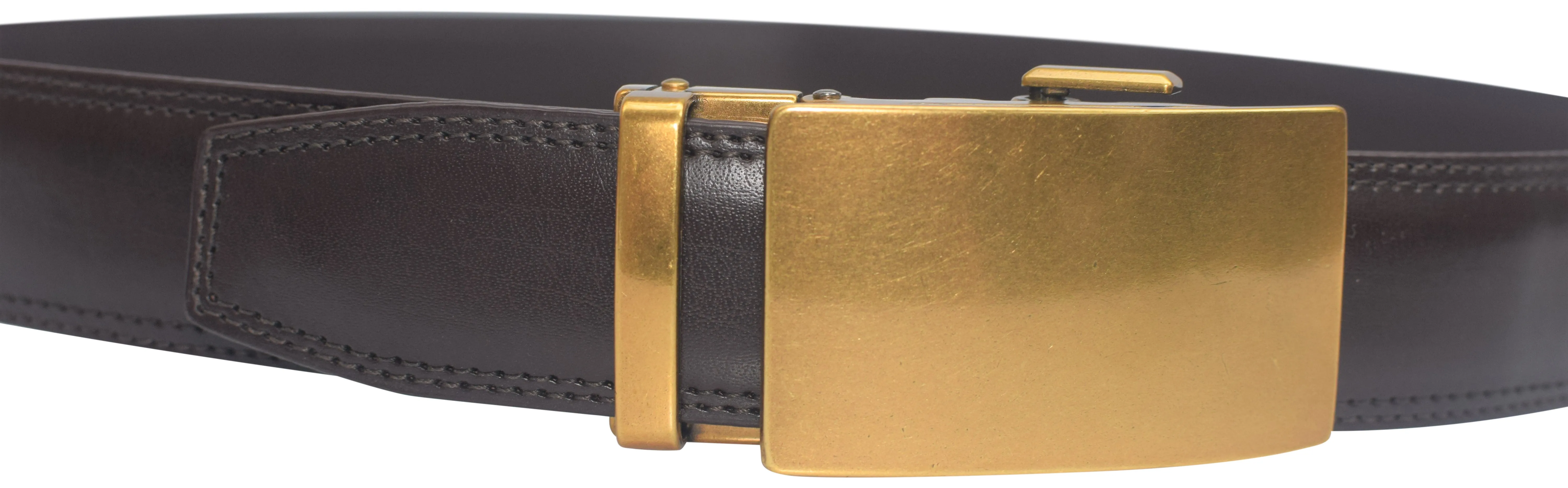Mens Ratchet Belt Genuine Leather Belts For Men Adjustable Automatic Buckle