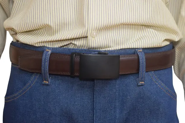 Mens Ratchet Belt Genuine Leather Belts For Men Adjustable Automatic Buckle