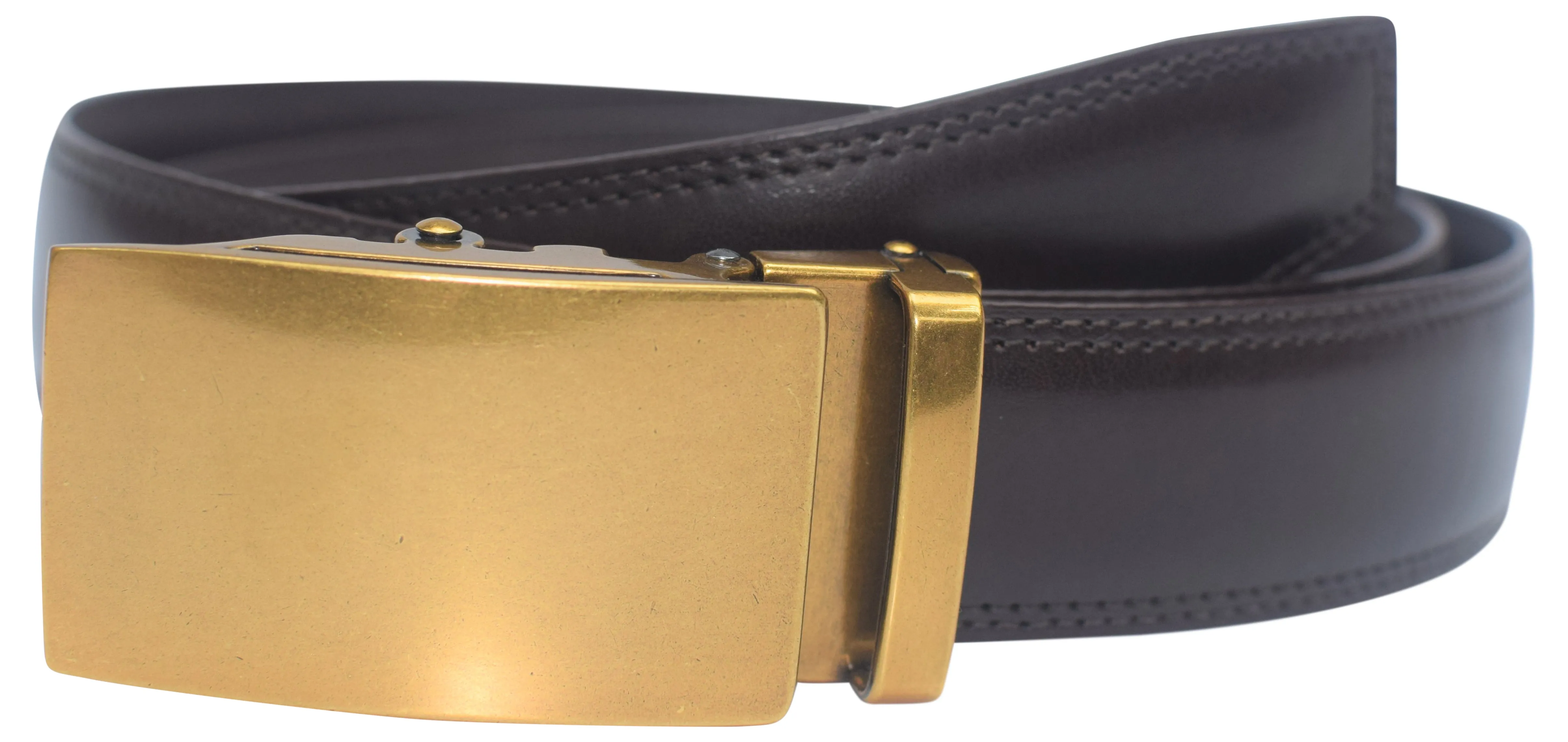 Mens Ratchet Belt Genuine Leather Belts For Men Adjustable Automatic Buckle