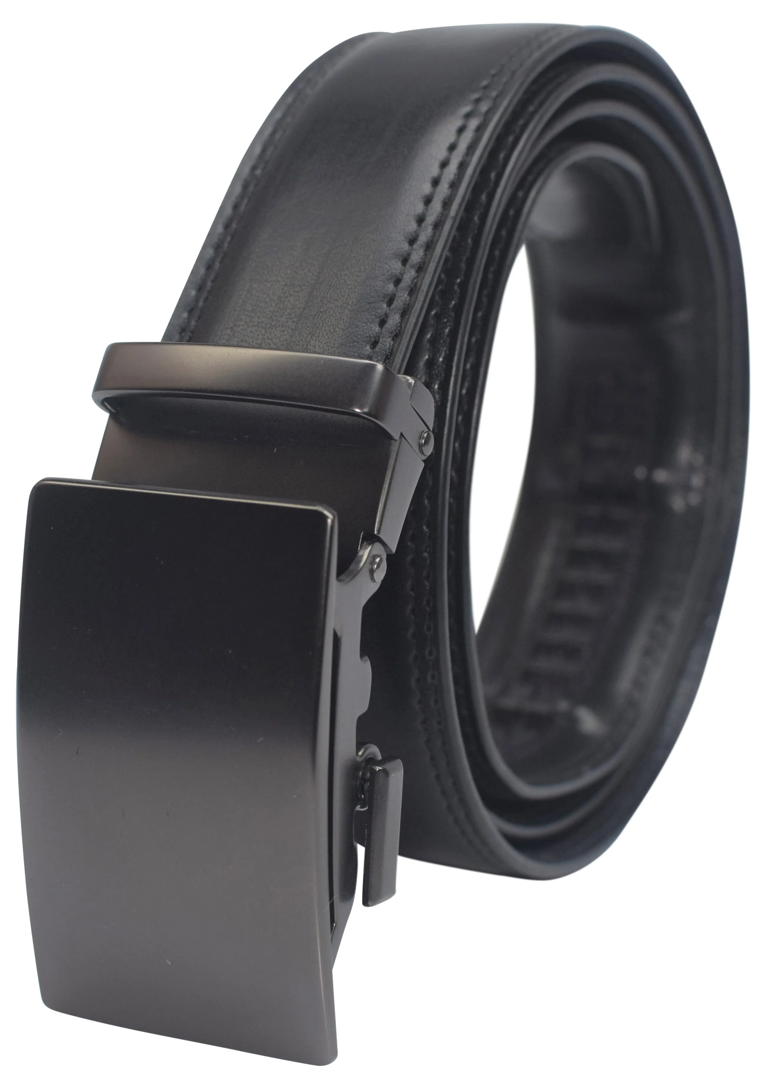 Mens Ratchet Belt Genuine Leather Belts For Men Adjustable Automatic Buckle
