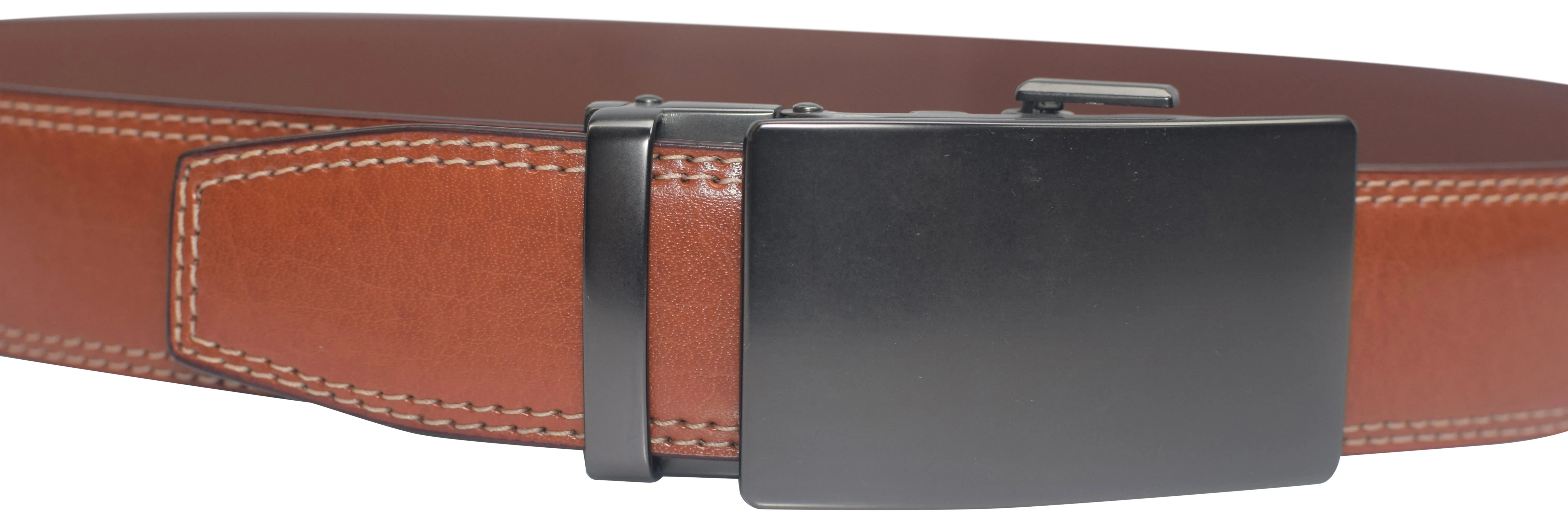 Mens Ratchet Belt Genuine Leather Belts For Men Adjustable Automatic Buckle