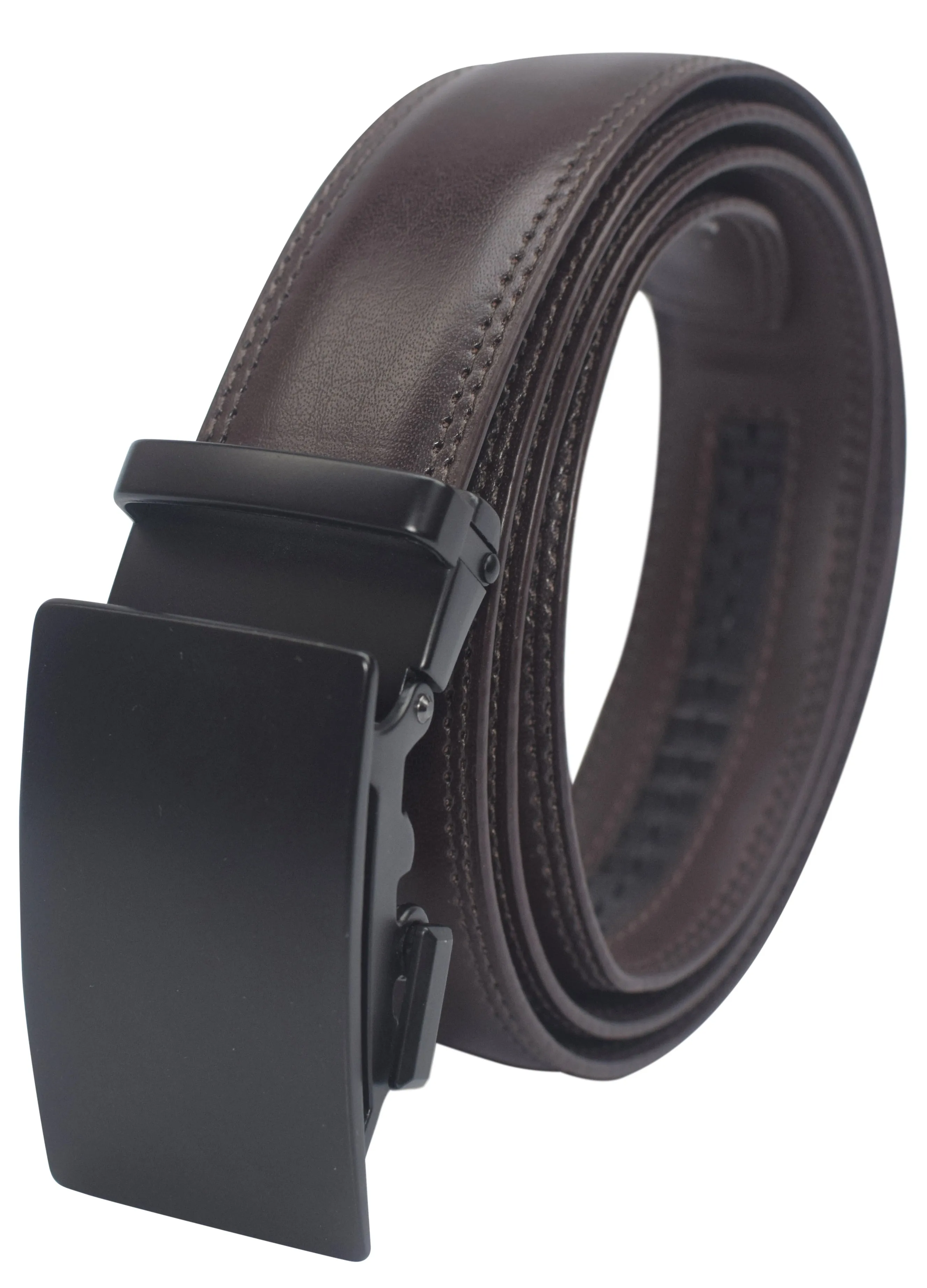 Mens Ratchet Belt Genuine Leather Belts For Men Adjustable Automatic Buckle