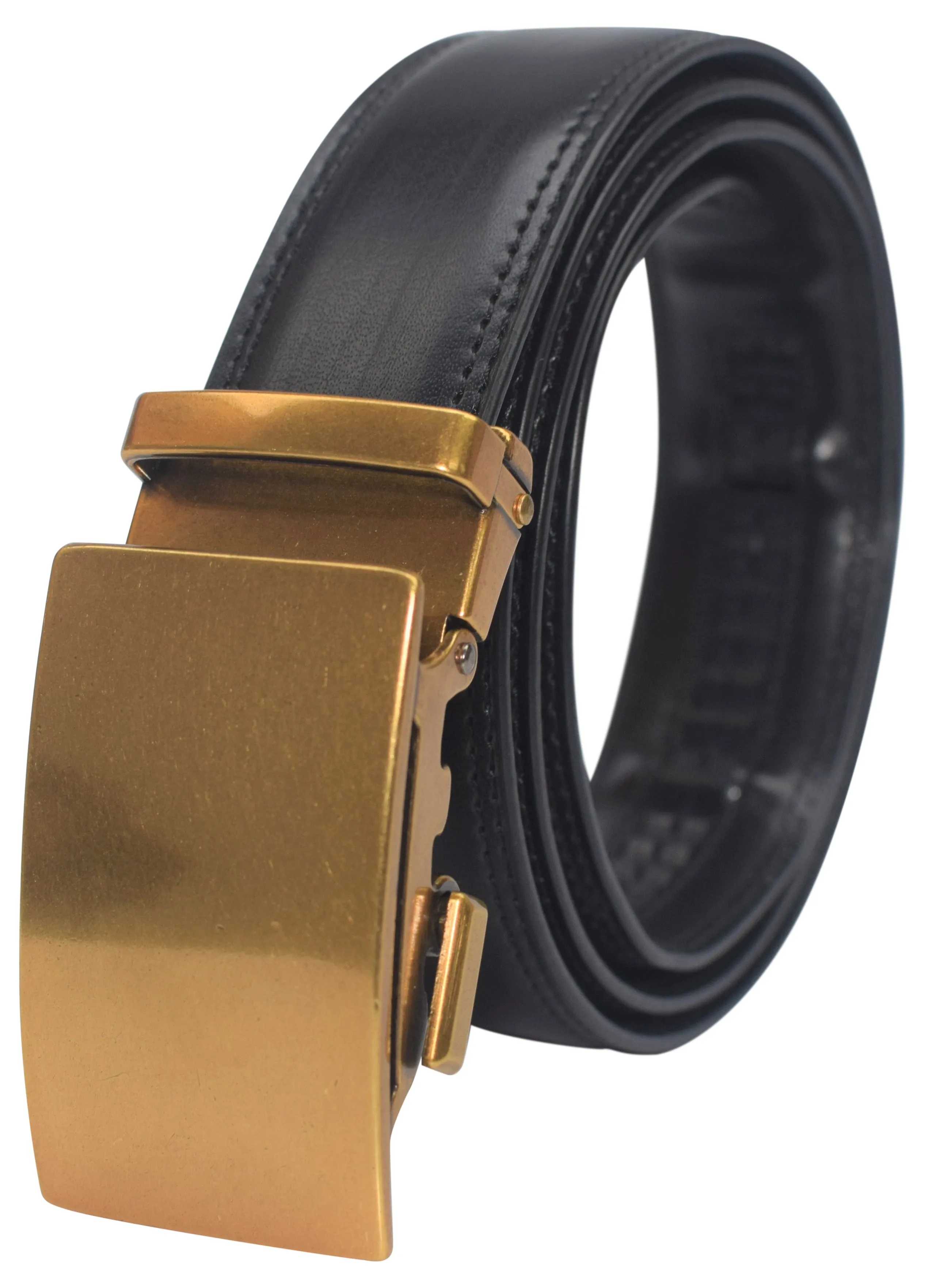 Mens Ratchet Belt Genuine Leather Belts For Men Adjustable Automatic Buckle
