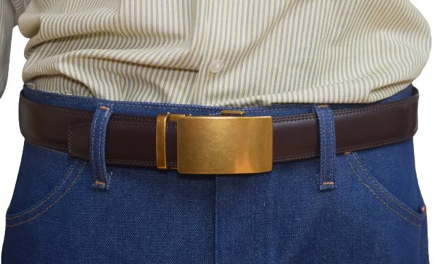 Mens Ratchet Belt Genuine Leather Belts For Men Adjustable Automatic Buckle