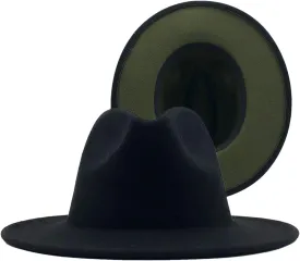 Men's Thin Wide Brim Wide Brim Fedora Hats Vintage Panama Jazz Cap for Party Wedding Church