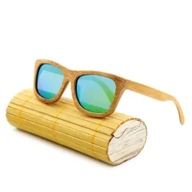 New fashion Products Men Women Glass Bamboo Sunglasses au Retro Vintage Wood Lens Wooden Frame Handmade