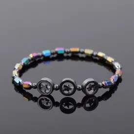 Nikole Black Stone Beaded Anklet