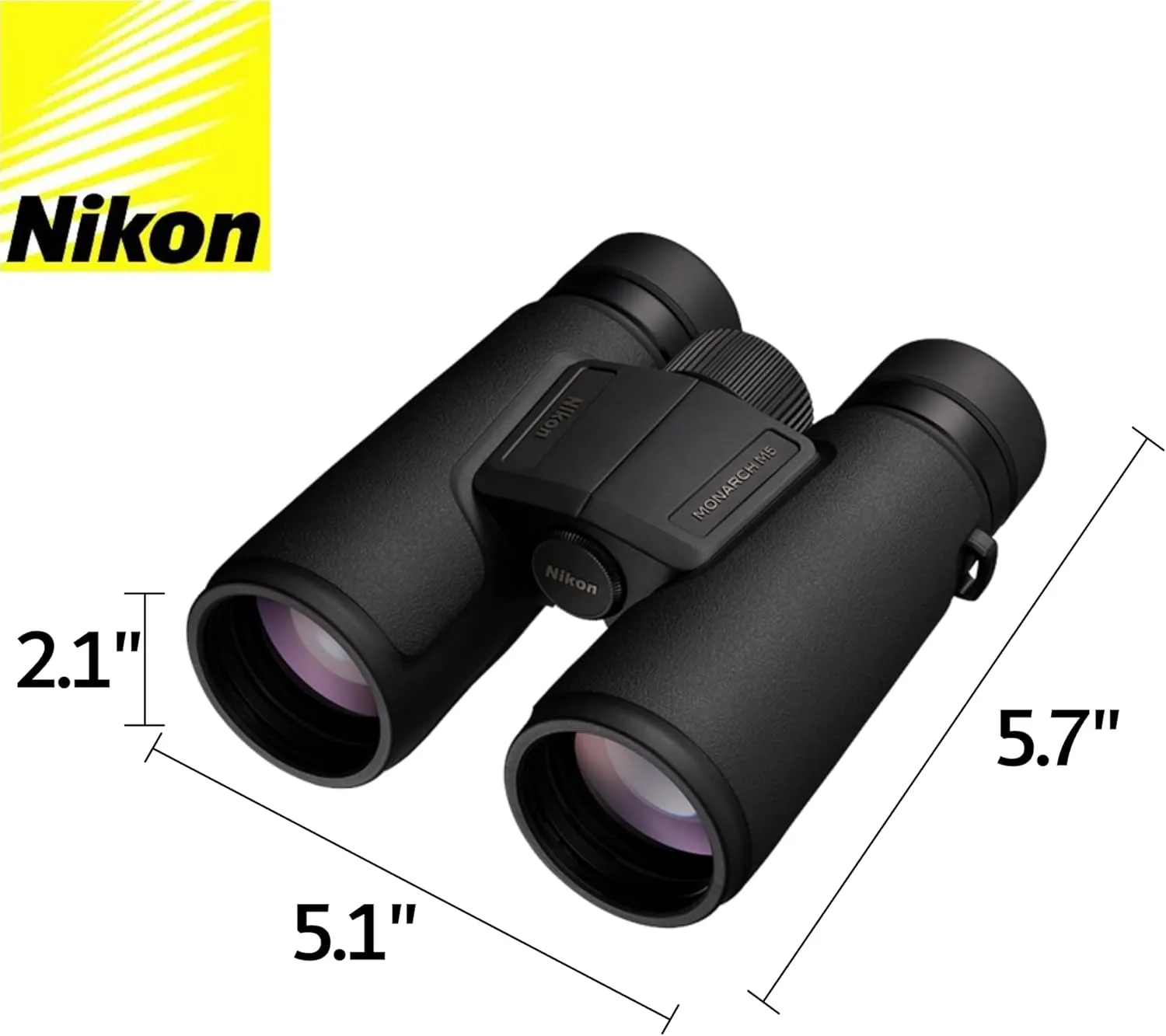 Nikon Monarch M5 12x42 (16769) Black Binoculars Bundle with Lens Pen and Cleaning Cloth, Compact Binoculars for Adults for Hunting, Bird Watching, and Hiking Essentials, Zoom Optics Lightweight Travel