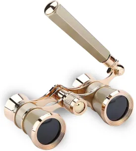 Opera Glasses,3X25 Theater Binoculars with Foldable and Extendable Handle,Mini Binocular Compact Lightweight,Portable Theater Glasses for Adults Kids Women in Musical Concert