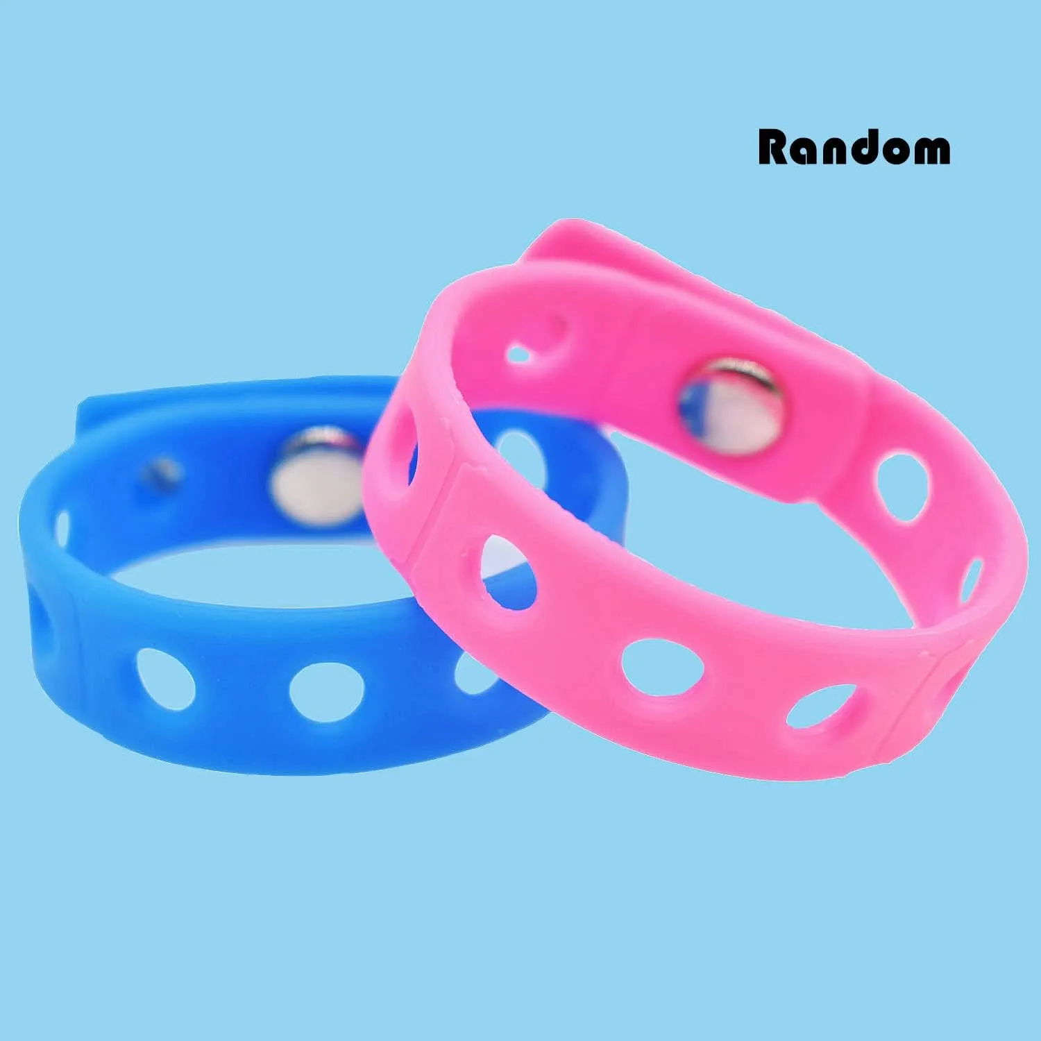 Papacharms 10/20/30/50/100PCS 7 Inch Wristbands Silicone Random Colors Bracelets Adjustable Bracelet Mixed Cute Charm Wristband With Hole for Shoe Charms Party Birthday Gifts