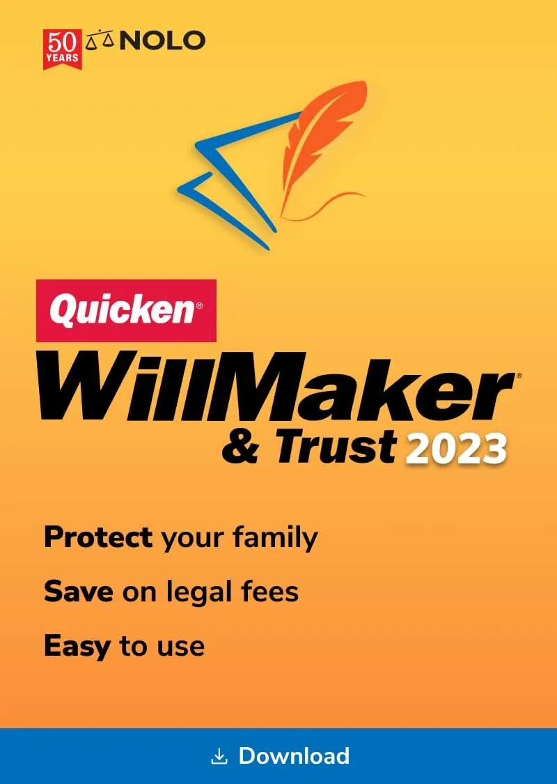 Quicken WillMaker and Trust Software 2023 - Estate Planning Software - Includes Will, Living Trust, Health Care Directive, Financial Power of Attorney  Secure - Legally Binding - [PC/Mac Download]