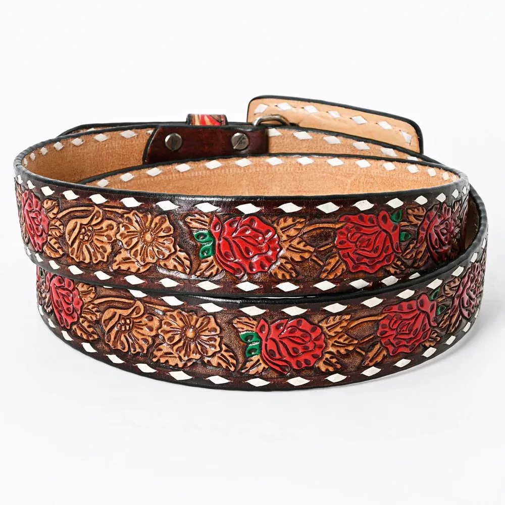 Rosa Hand Tooled Leather Belt