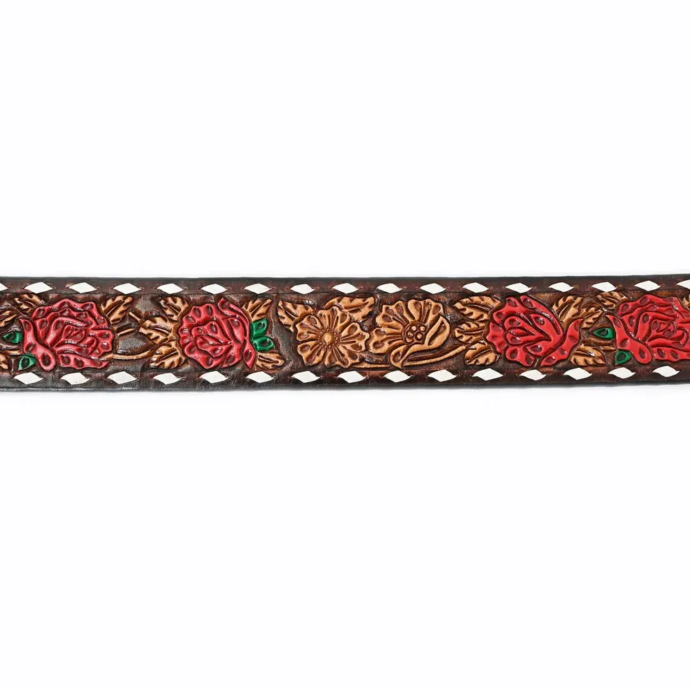 Rosa Hand Tooled Leather Belt