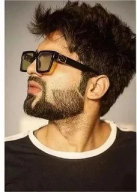 Round, Retro Square Sunglasses (For Men & Women, Red, Black)