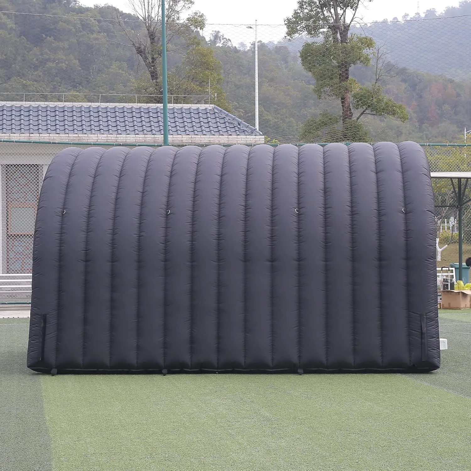 SAYOK 16.7FT Inflatable Tunnel Sport Tunnel Entrance Inflatable Football Tunnel Tent Inflatable Entryway with Blower for Event Advertise Business Exhibition Promotion(Black, 16.7ft x 9.84ft x 9.19ft)