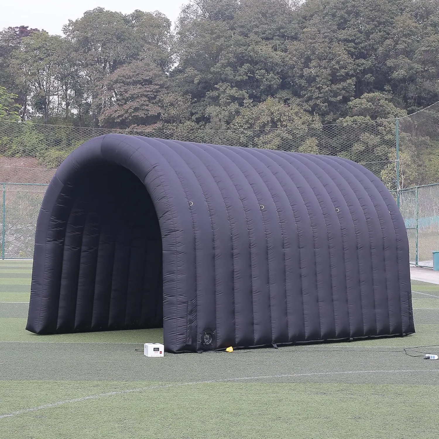 SAYOK 16.7FT Inflatable Tunnel Sport Tunnel Entrance Inflatable Football Tunnel Tent Inflatable Entryway with Blower for Event Advertise Business Exhibition Promotion(Black, 16.7ft x 9.84ft x 9.19ft)
