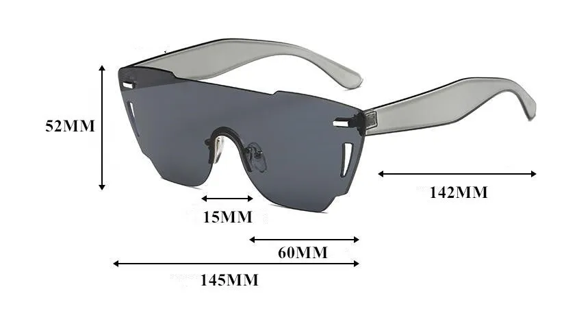 Sexy Cateye Rimless Sunglasses