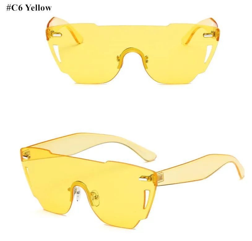 Sexy Cateye Rimless Sunglasses