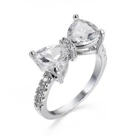 Silver Bow Styled Ring