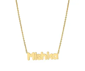 Smooth Bubble Letter Necklace
