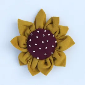 Sunflower brooch