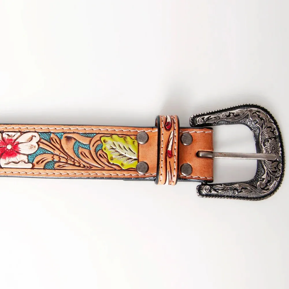 The Blues Hand Tooled Leather Belt