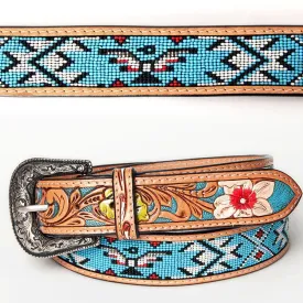The Blues Hand Tooled Leather Belt