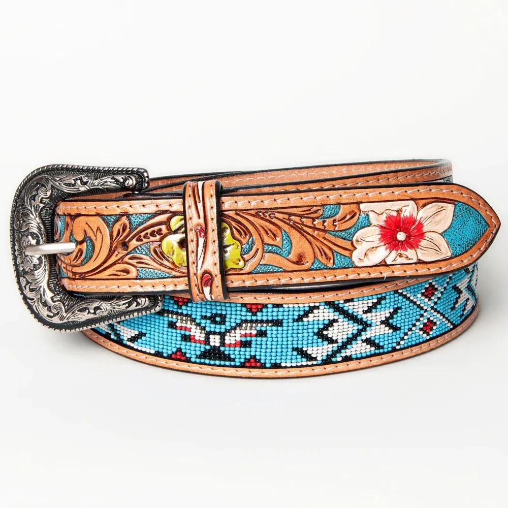 The Blues Hand Tooled Leather Belt