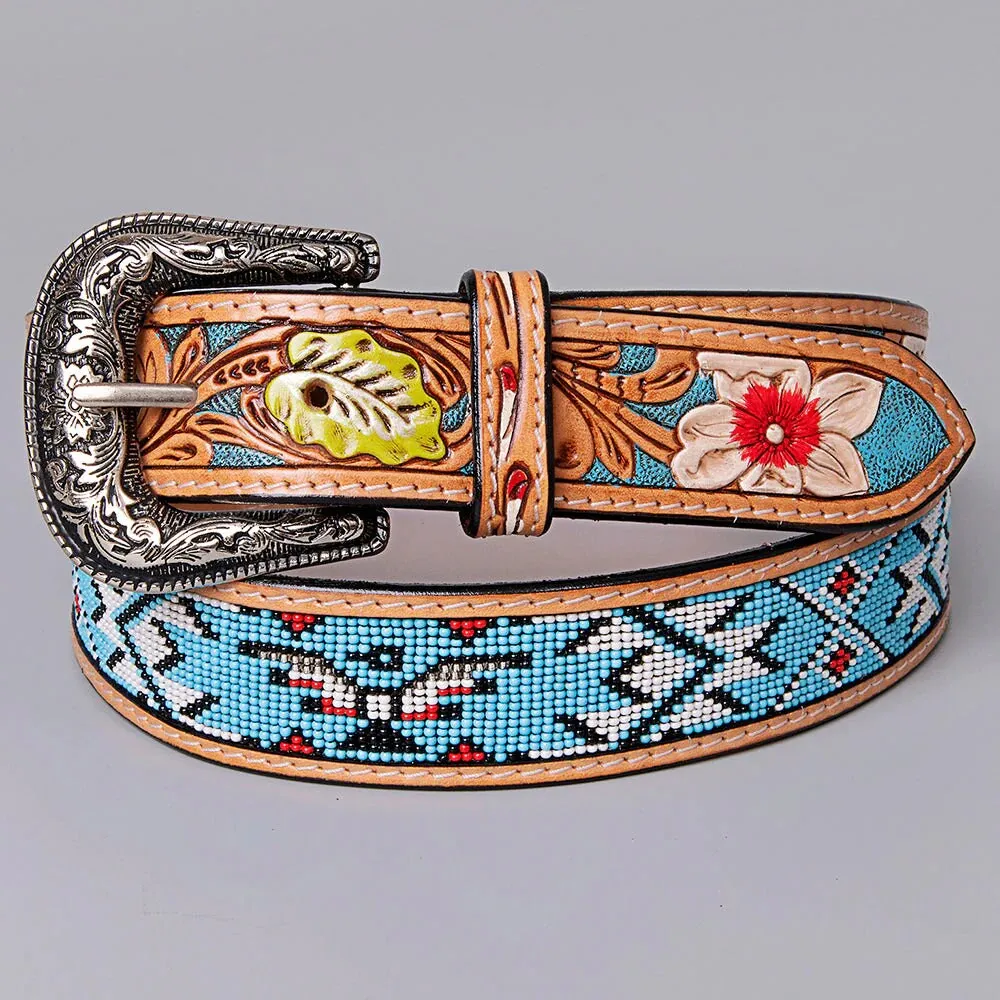The Blues Hand Tooled Leather Belt