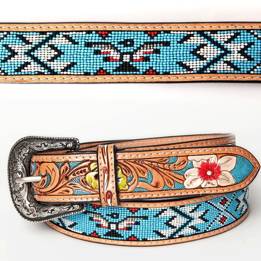 The Blues Hand Tooled Leather Belt