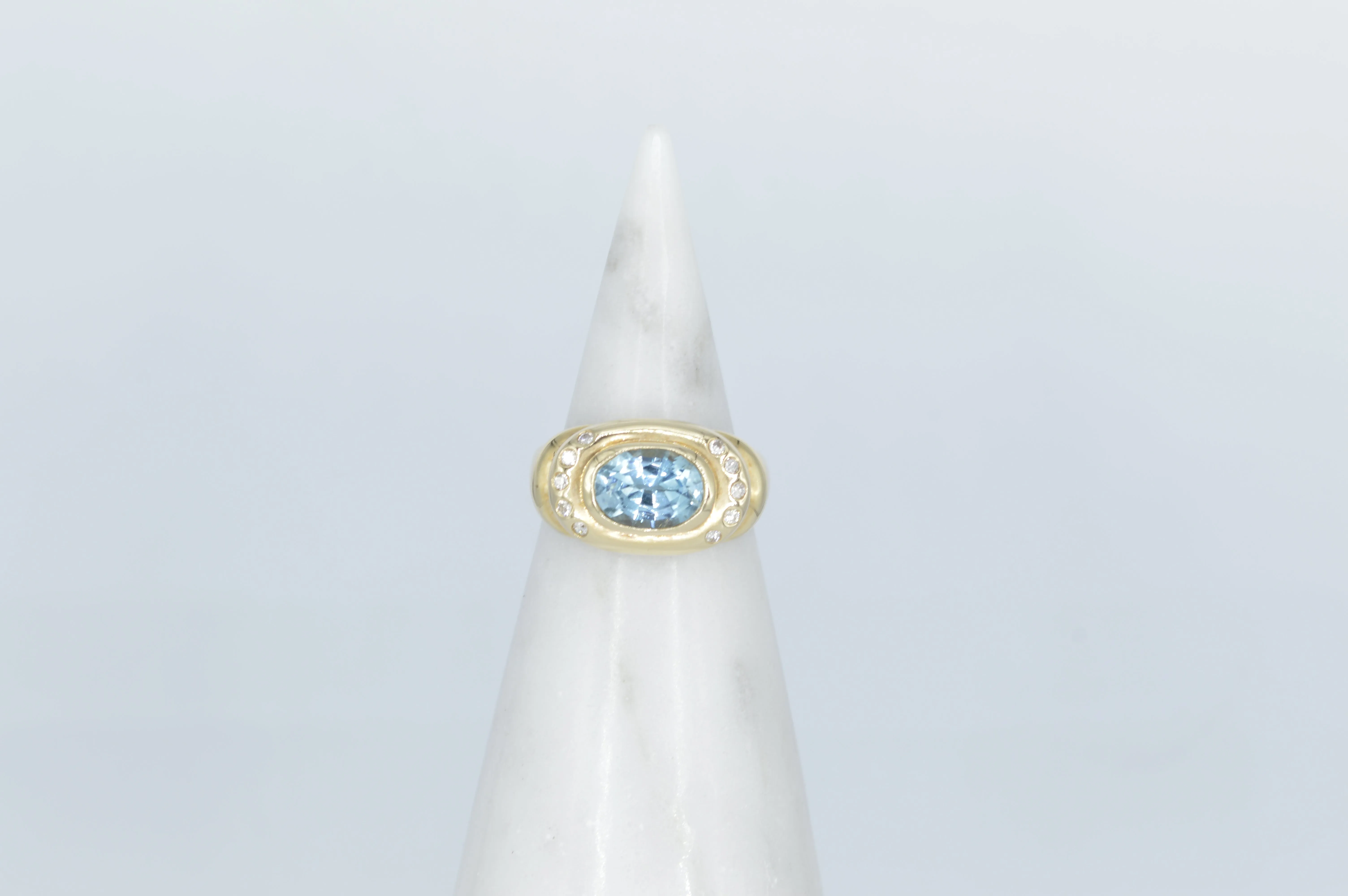 Topaz Ripple Ring, 14k